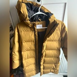 Mustard/ khaki Youth puffer car coat